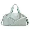 Two-Size Nylon Gym Duffel with Shoe Compartment Green color SKU reference