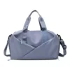 Two-Size Nylon Gym Duffel with Shoe Compartment Sky Blue color SKU reference
