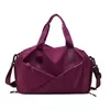 Two-Size Nylon Gym Duffel with Shoe Compartment Magenta color SKU reference