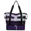 Classic Plaid Gym and Travel Duffel with Shoe Compartment Purple color SKU reference
