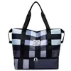 Classic Plaid Gym and Travel Duffel with Shoe Compartment Dark Blue color SKU reference