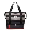 Classic Plaid Gym and Travel Duffel with Shoe Compartment Black color SKU reference