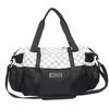 Color Block Sports Duffel with Side Drawstring Pockets White color SKU reference