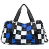 Classic Plaid Gym and Travel Duffel in Seven Color References Blue color SKU reference
