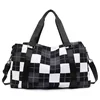 Classic Plaid Gym and Travel Duffel in Seven Color References Black color SKU reference