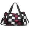 Classic Plaid Gym and Travel Duffel in Seven Color References Burgundy color SKU reference