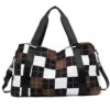 Classic Plaid Gym and Travel Duffel in Seven Color References Brown color SKU reference