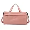 Compact Nylon Gym Duffel with Dry Pocket and Shoe Compartment Green + Pink color SKU reference
