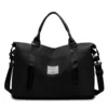 Expandable Polyester Gym Duffel with Wet-Dry Pocket Black color SKU reference