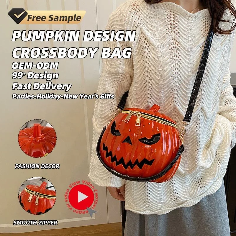 Pumpkin-Shape PVC Crossbody Bag product reference image