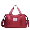 Nylon Overnight Travel Duffel with Dry/Wet Pocket Rose red color SKU reference