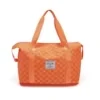Expandable Checkerboard Jacquard Gym Duffel Orange color SKU reference