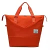 Expandable Nylon Gym Duffel with Computer Pocket Orange color SKU reference