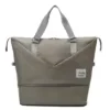 Expandable Nylon Gym Duffel with Computer Pocket Dark gray color SKU reference