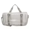 Clear PVC Travel Duffel with Transparent Panels Dark gray color SKU reference