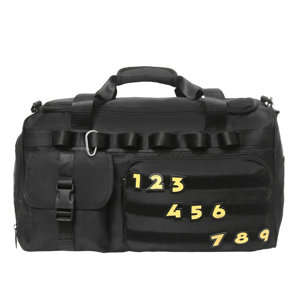 Nylon Gym Duffel with Shoe & Anti-Theft Pockets Black color SKU reference
