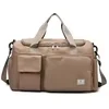 Nylon Gym and Travel Duffel with Shoe Compartment Dark khaki color SKU reference
