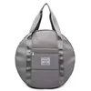 Round Nylon Gym Duffel with Shoe-Pocket Storage Blue color SKU reference