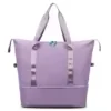 Expandable Nylon Travel Duffel with Dry/Wet Storage Purple color SKU reference