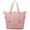Expandable Nylon Travel Duffel with Dry/Wet Storage Pink color SKU reference