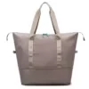 Expandable Nylon Travel Duffel with Dry/Wet Storage Khaki color SKU reference