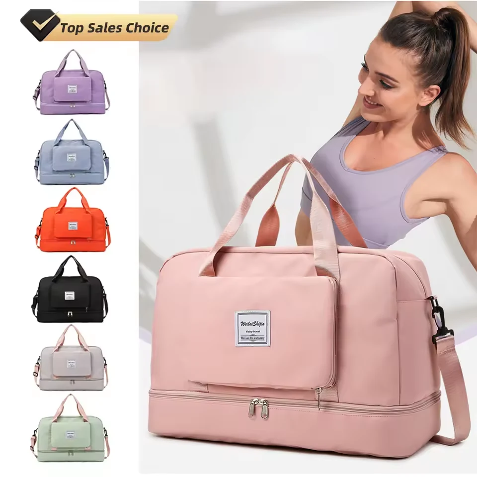Nylon Travel Duffel with Trolley Sleeve and Shoe Compartment product reference image