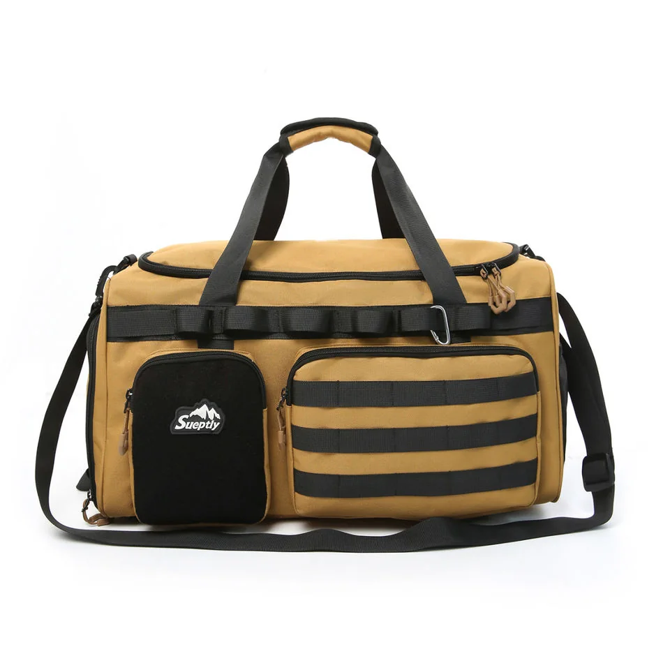 Oxford Travel Duffel with Side Mesh & Shoe Compartments Khaki color SKU reference