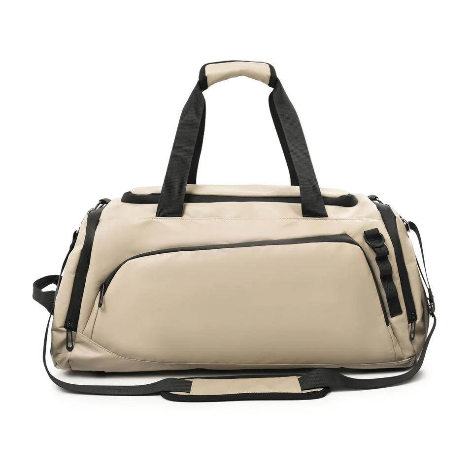 36 L Nylon Travel Duffel with Shoe Compartment Khaki color SKU reference