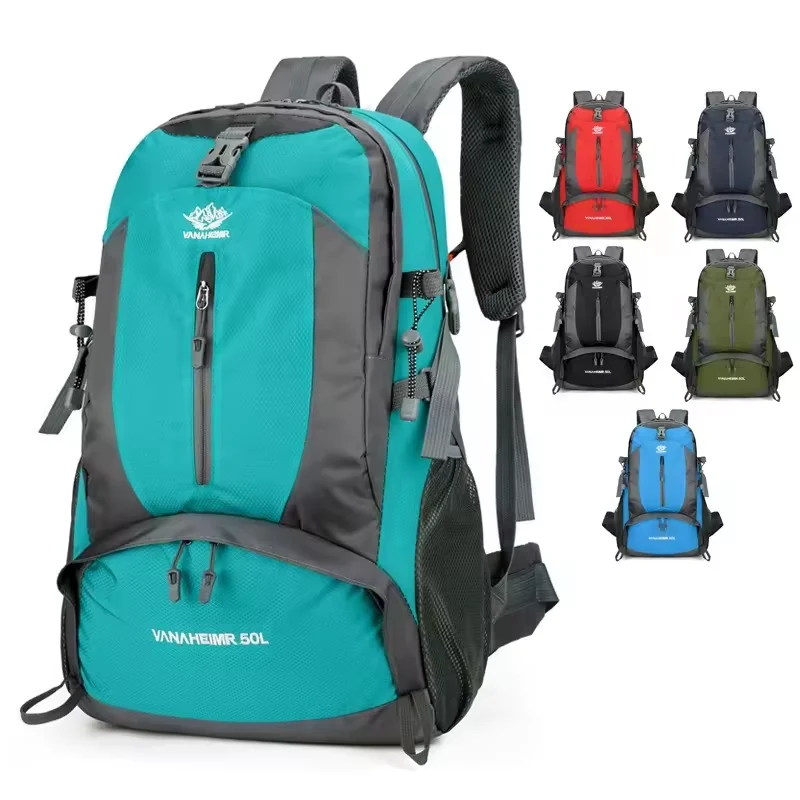 50L Nylon Travel Backpack with Shoe Compartment & Laptop Sleeve product reference image
