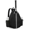 16L Polyester Racket Bag for Tennis, Badminton & Pickleball Black color SKU reference