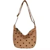Corduroy Polka-Dot Crossbody Messenger Bag Color reference 02 color SKU reference