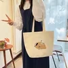 Canvas Tote Bag with Rabbit Character Detail SKU reference 01 color SKU reference