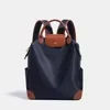Nylon Business Backpack with Concealed Pocket Navy blue color SKU reference