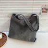 Corduroy Cartoon-Print Shopper Tote Light gray color SKU reference
