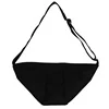 Canvas Cotton Shoulder Messenger Bag Black color SKU reference