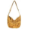 Bear-Pattern Canvas Crossbody Messenger Bag Yellow color SKU reference
