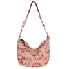 Bear-Pattern Canvas Crossbody Messenger Bag Pink color SKU reference