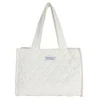 Corduroy Tote Bag with Crossbody Strap White color SKU reference