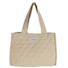 Corduroy Tote Bag with Crossbody Strap Khaki color SKU reference