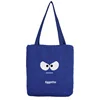 Cartoon-Face Print Canvas Tote Bag Navy color SKU reference