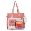French Fries Print Nylon Crossbody Bag Red color SKU reference