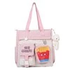 French Fries Print Nylon Crossbody Bag Pink color SKU reference