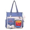French Fries Print Nylon Crossbody Bag Purple color SKU reference