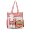 Hamburger-Print Nylon Crossbody Bag Red color SKU reference