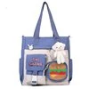 Hamburger-Print Nylon Crossbody Bag Purple color SKU reference