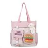 Hamburger-Print Nylon Crossbody Bag Pink color SKU reference