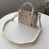 Corduroy Zipper Shoulder Bag Color reference 02 color SKU reference