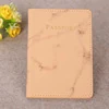 Marble PU Passport Cover with ID and Card Slots Camel color SKU reference