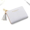Short PU Coin Wallet with Multi-Card Storage and Marble Finish Gray color SKU reference