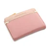 Short PU Coin Wallet with Multi-Card Storage and Marble Finish Dark Pink color SKU reference